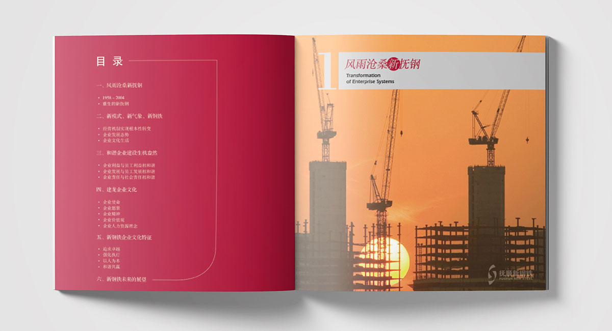 撫順新鋼鐵宣傳冊(cè)效果圖